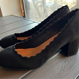 Torrid Black Scallop-Edge Block Heel Pumps